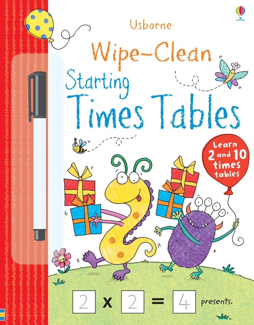 Wipe-clean starting times tables