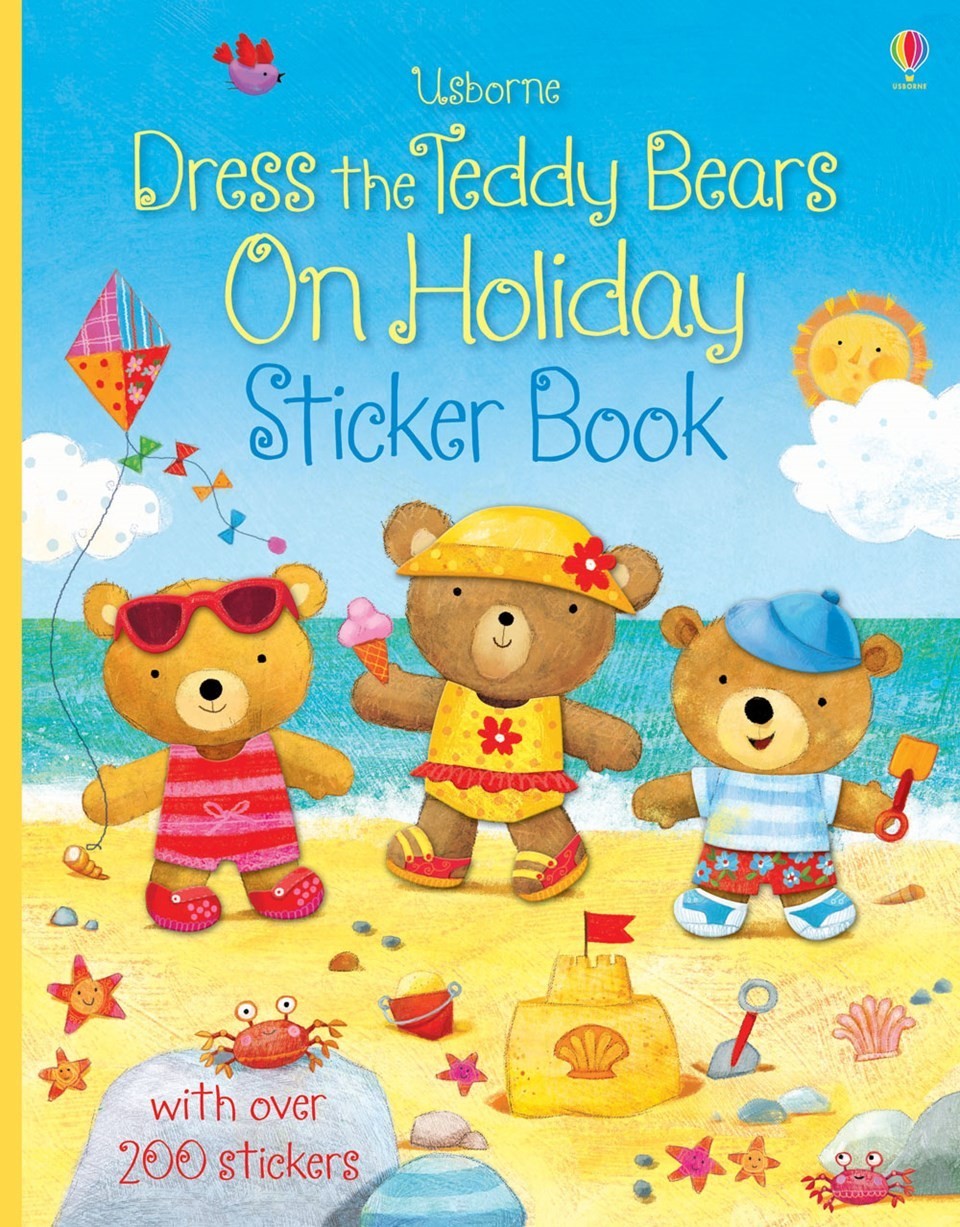 Dress the teddy bears on holiday sticker book