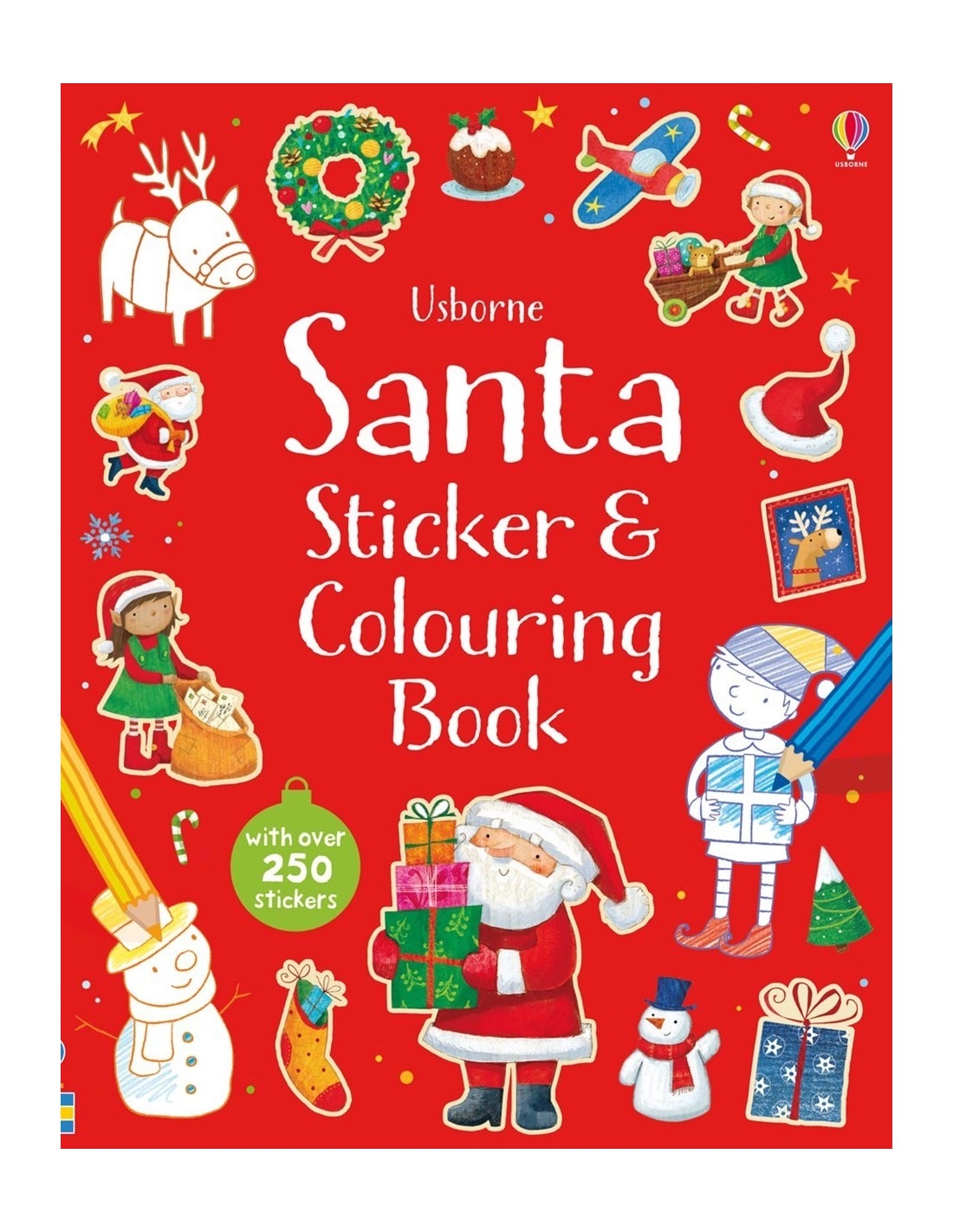 Santa sticker and colouring book