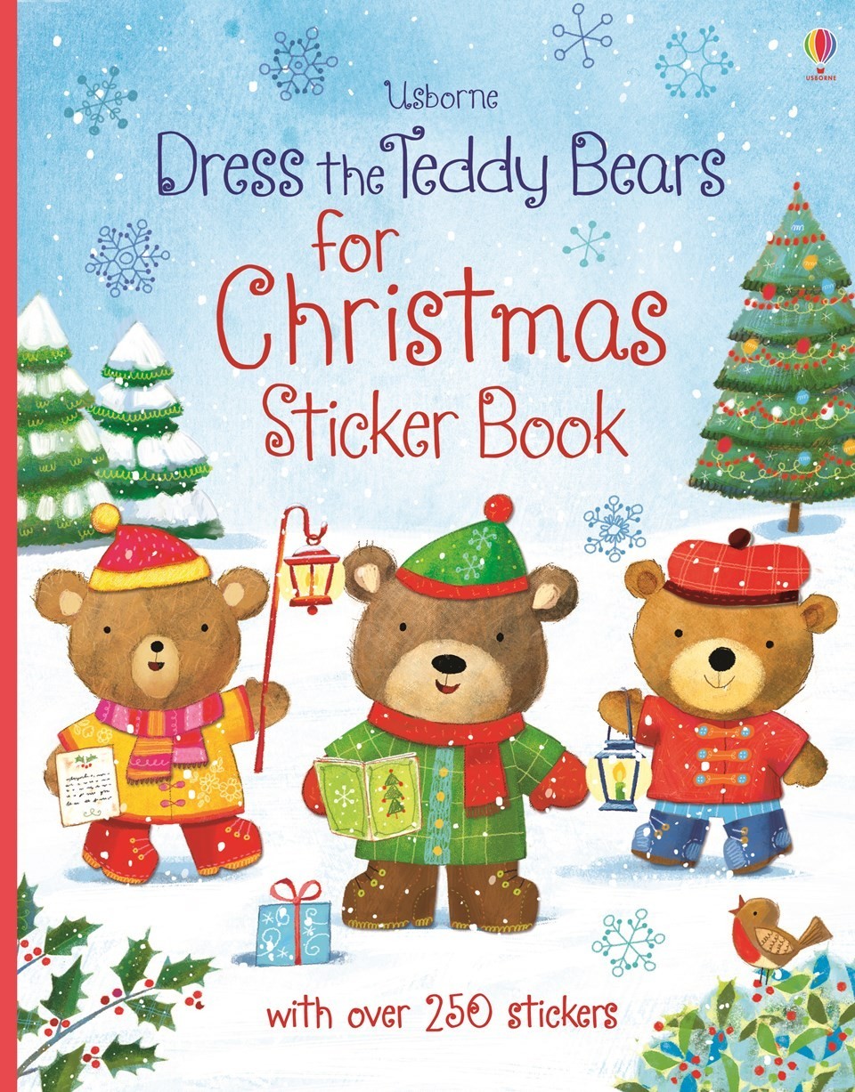 Dress the teddy bears for Christmas sticker book