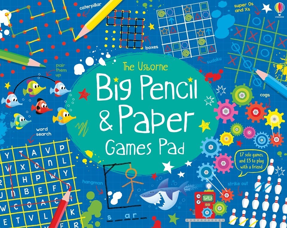 Big pencil and paper games pad