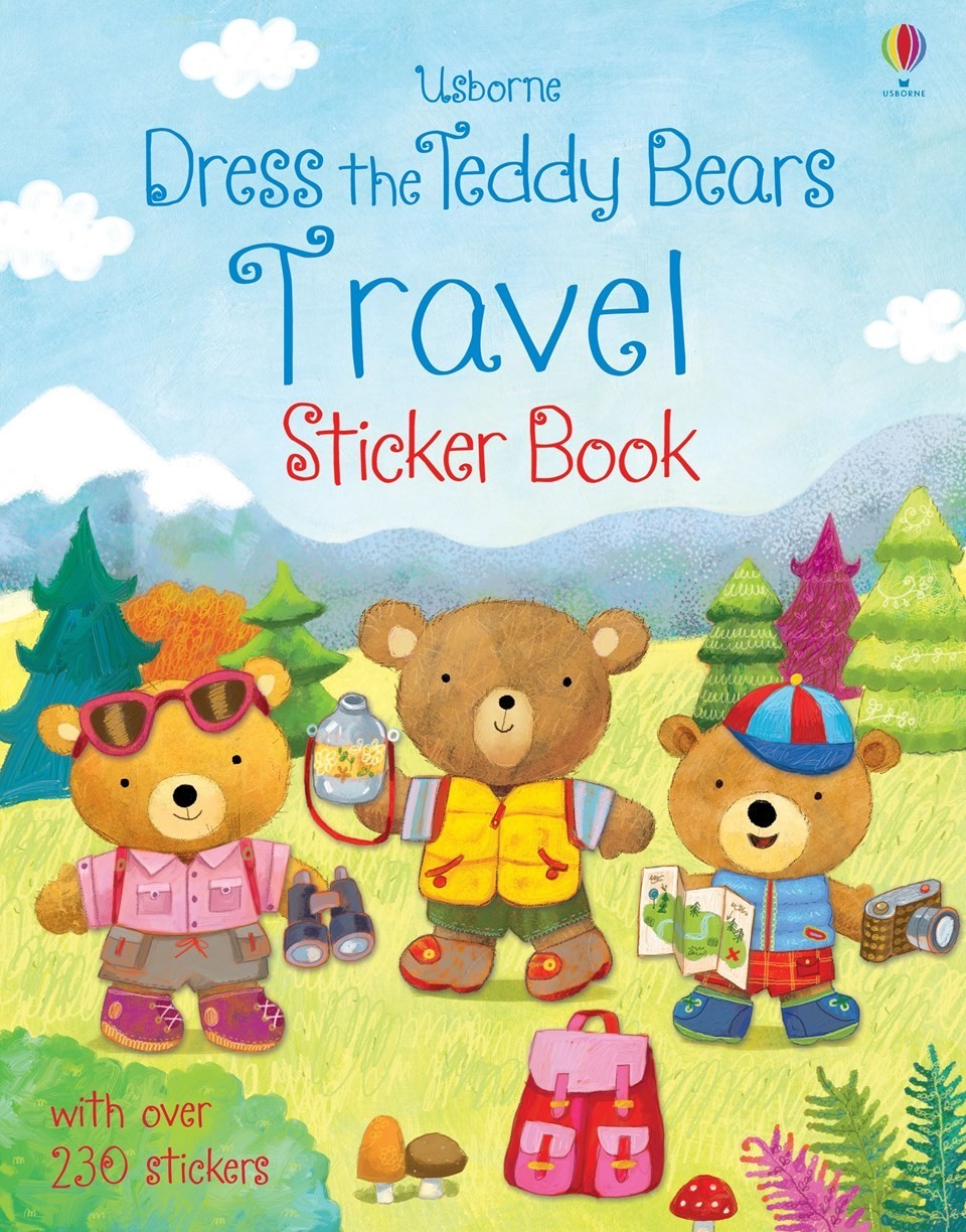 Dress the teddy bears travel sticker book