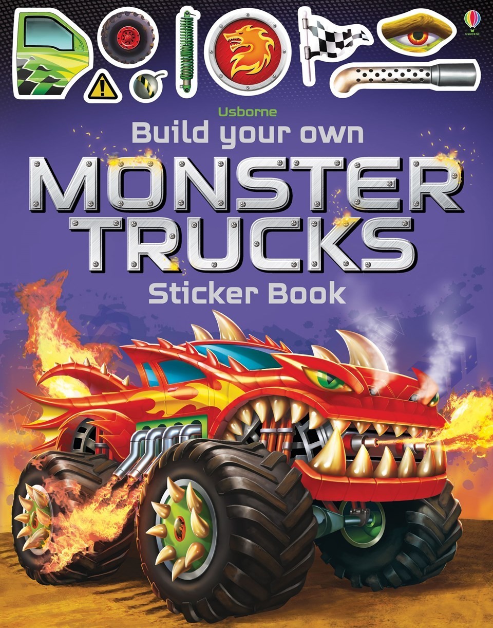 Build your own monster trucks sticker book