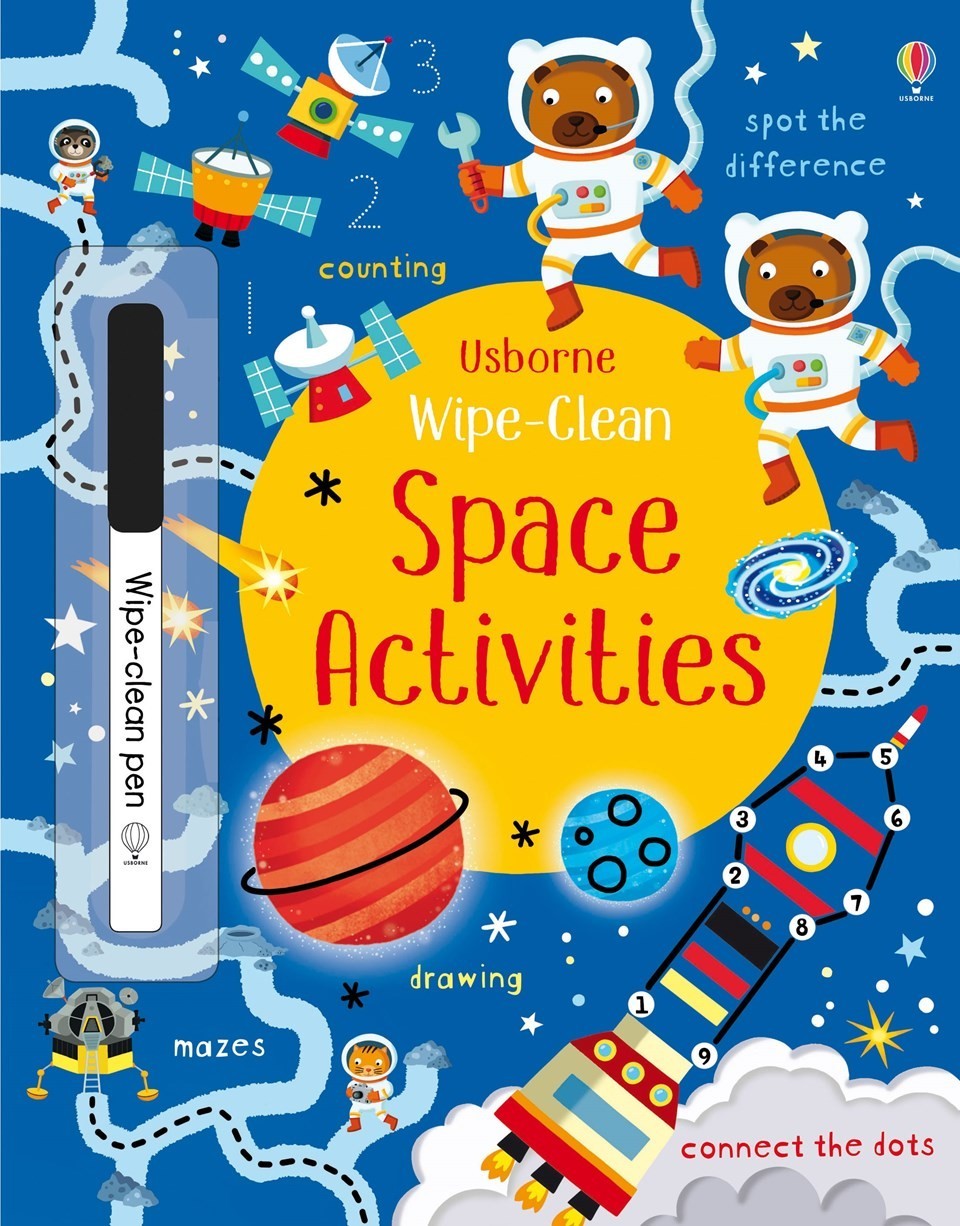 Wipe-clean space activities