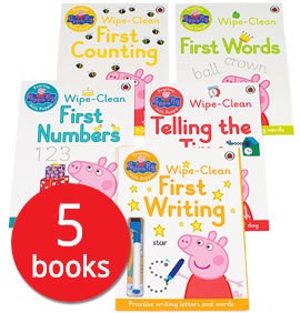 Peppa Pig: Wipe-Clean Collection - 5 Books