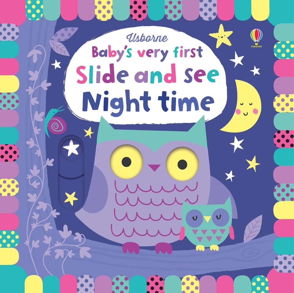Baby\'s very first slide and see night time